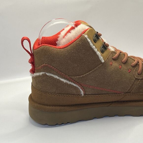 UGG Highland Hi Heritage Chestnut Fiery Red Suede Shearling Boots Womens Size 10 - Picture 8 of 16
